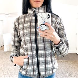 The North Face Plaid Quilted Puffer Coat